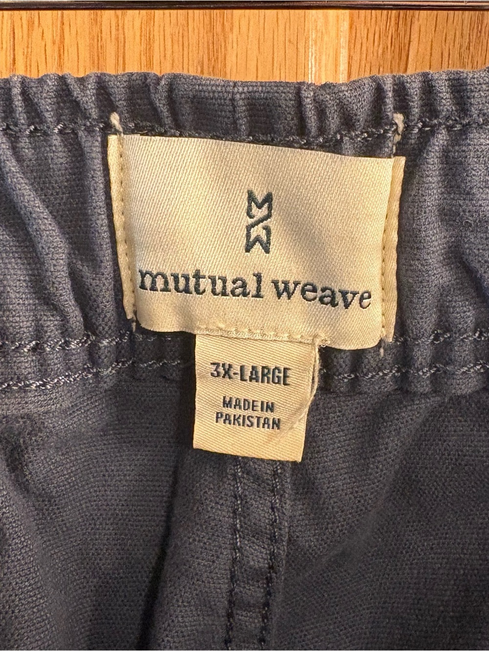 Mutual Weave Men’s Relaxed Fit Cargo Pants Blue Size 3XL 44X32 - Elastic Waist - Picture 5 of 7